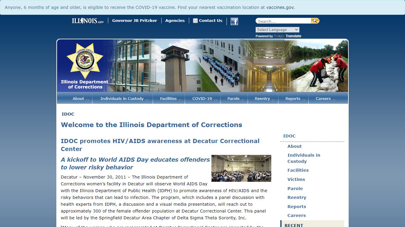 Welcome to the Illinois Department of Corrections - IDOC